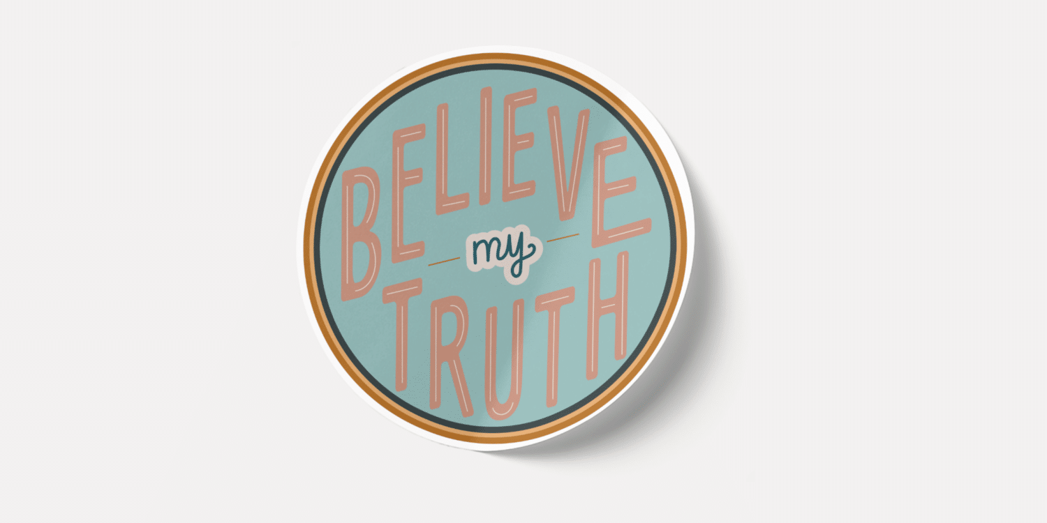 NCEDSV Believe My Truth Logo