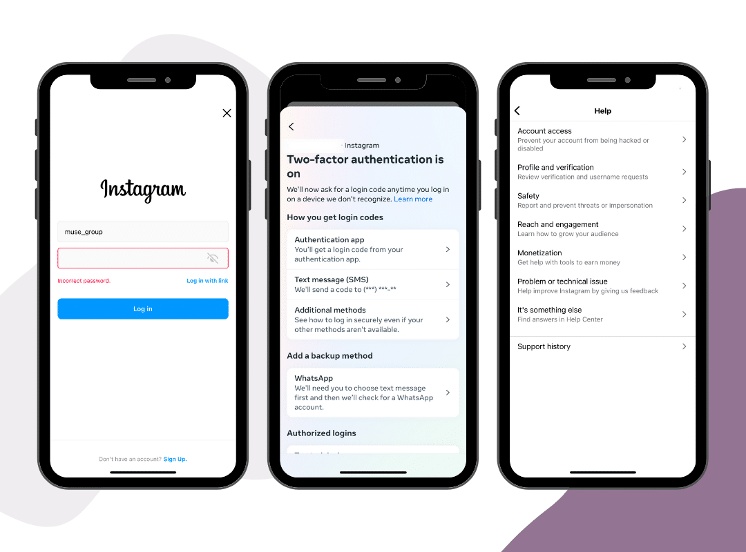 Three steps on how to get Instagram page back with iPhone screenshots.